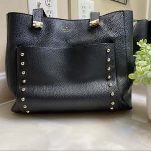 Kate Spade Black Studded Tote Bag